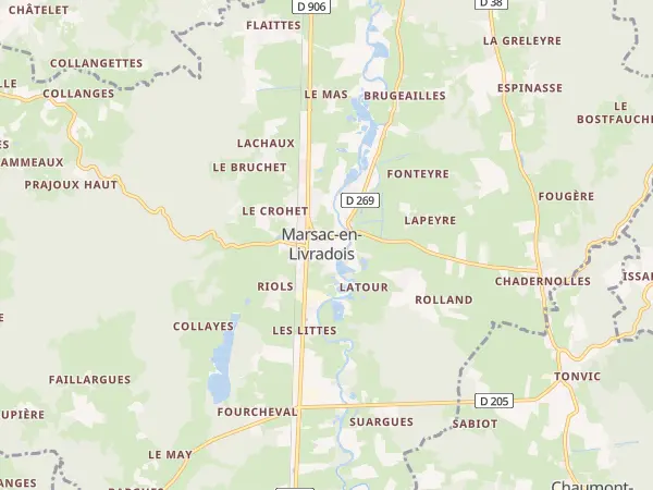Plan de Marsac-en-Livradois