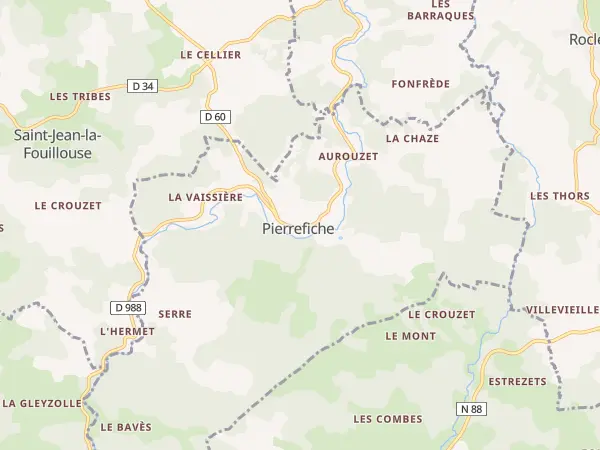 Plan de Pierrefiche