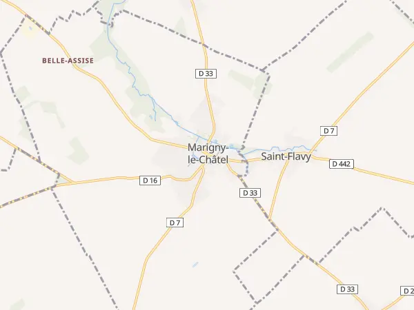 Plan de Marigny-le-Châtel