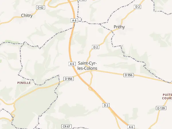 Plan de Saint-Cyr-les-Colons