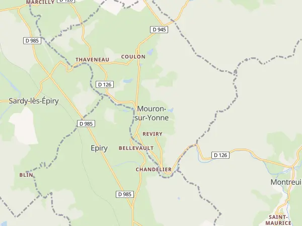 Plan de Mouron-sur-Yonne