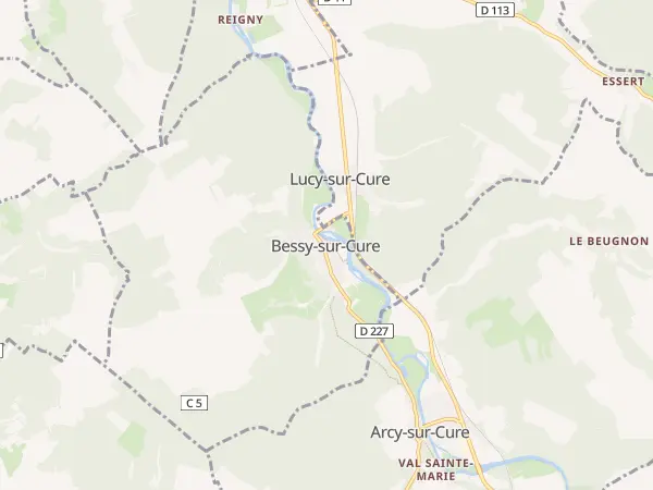 Plan de Bessy-sur-Cure