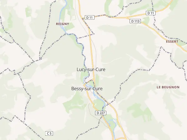 Plan de Lucy-sur-Cure