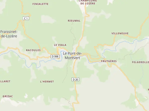 Plan de Pont de Montvert - Sud Mont Lozère