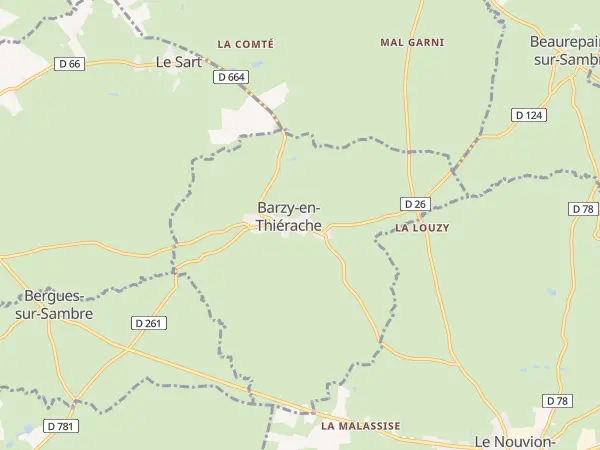 Plan de Barzy-en-Thiérache
