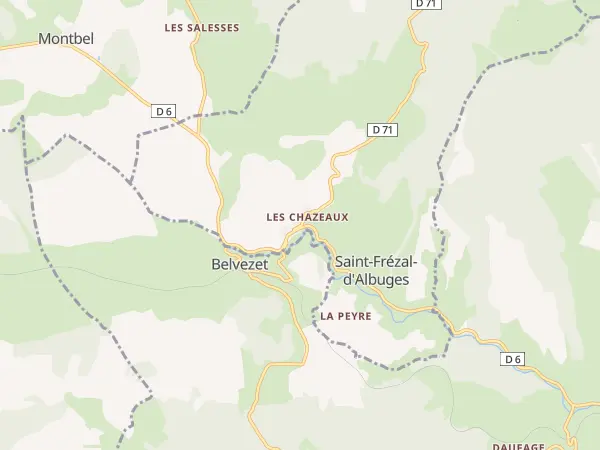 Plan de Saint-Frézal-d’Albuges
