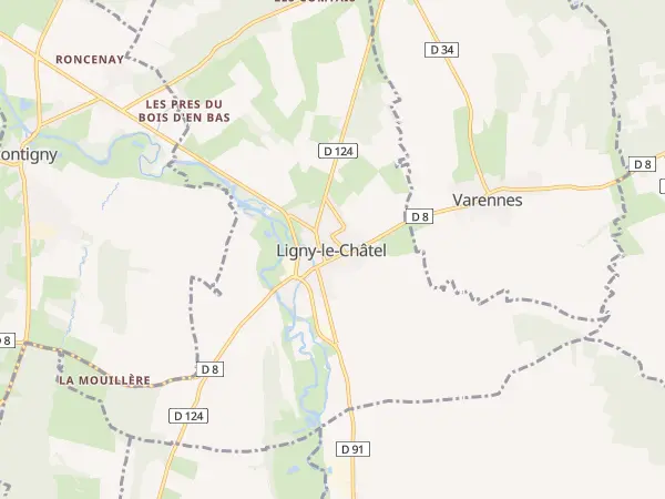 Plan de Ligny-le-Châtel
