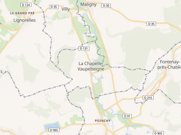 Plan de La Chapelle-Vaupelteigne