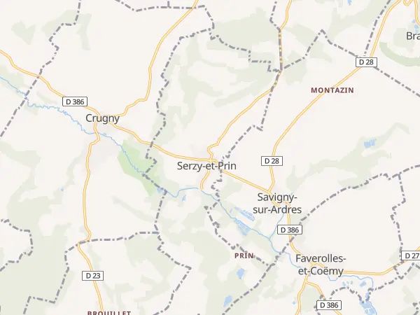 Plan de Serzy-et-Prin