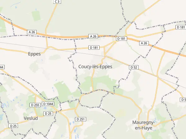 Plan de Coucy-lès-Eppes