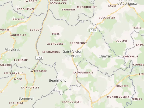 Plan de Saint-Victor-sur-Arlanc