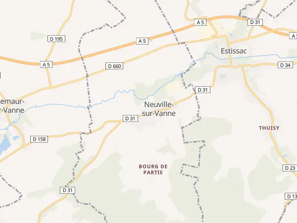 Plan de Neuville-sur-Vanne