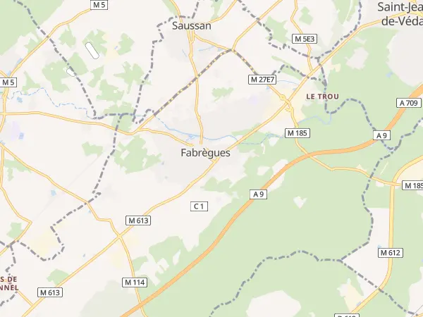 Plan de Fabrègues