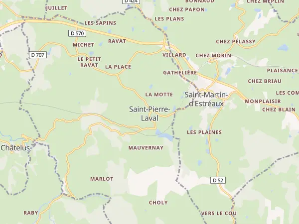 Plan de Saint-Pierre-Laval