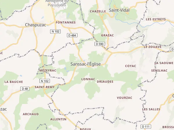 Plan de Sanssac-l’Église