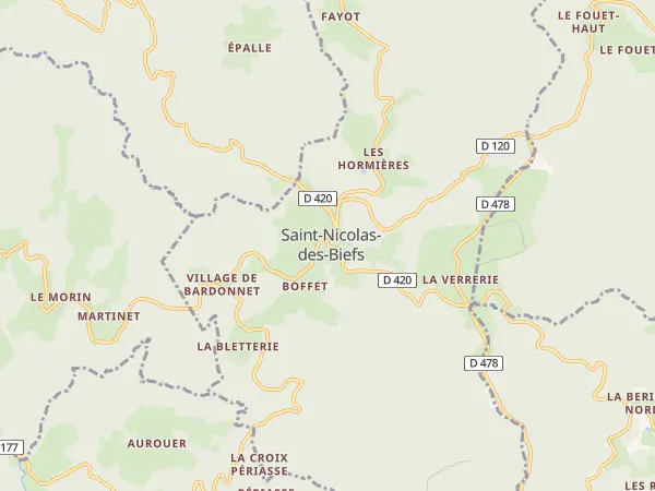Plan de Saint-Nicolas-des-Biefs