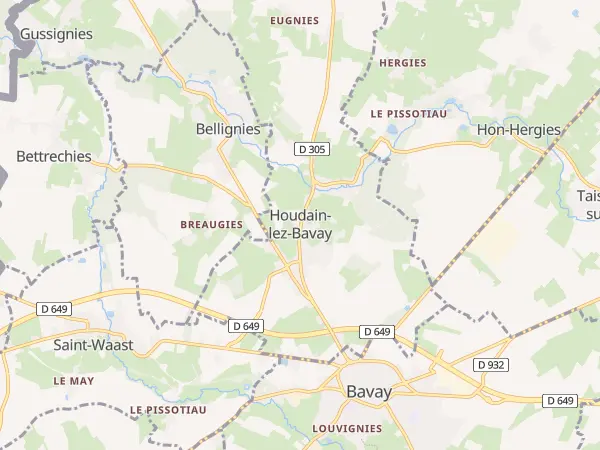 Plan de Houdain-lez-Bavay