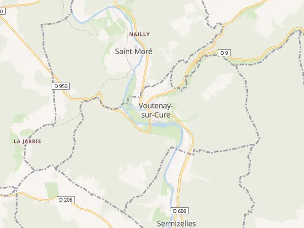 Plan de Voutenay-sur-Cure