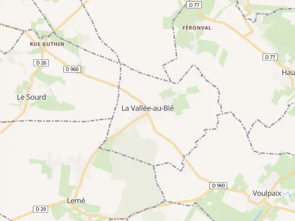 Plan de La Vallée-au-Blé