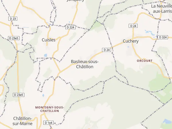 Plan de Baslieux-sous-Châtillon