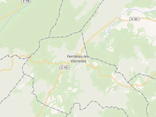 Plan de Ferrières-les-Verreries