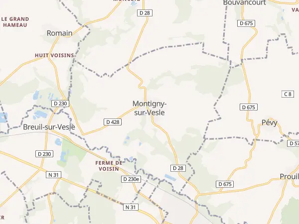 Plan de Montigny-sur-Vesle