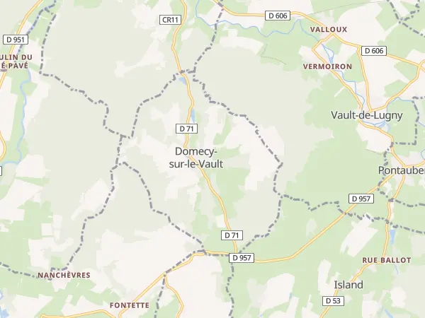 Plan de Domecy-sur-le-Vault