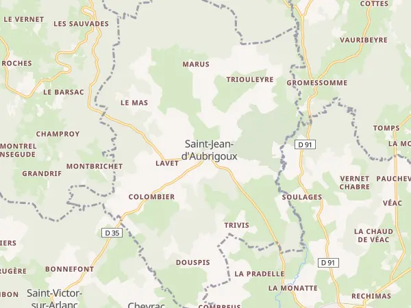 Plan de Saint-Jean-d’Aubrigoux