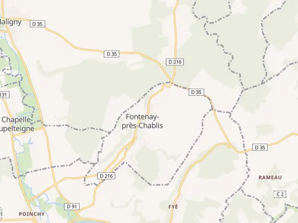 Plan de Fontenay-près-Chablis