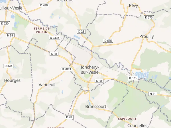 Plan de Jonchery-sur-Vesle