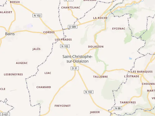 Plan de Saint-Christophe-sur-Dolaizon