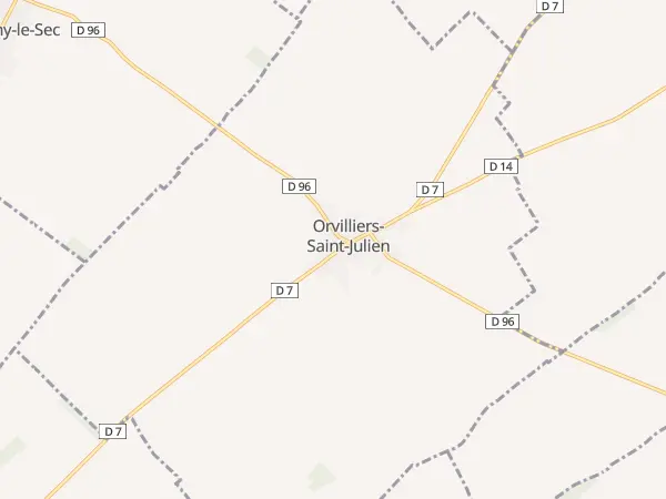 Plan de Orvilliers-Saint-Julien