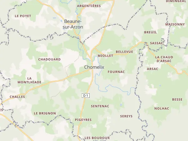 Plan de Chomelix