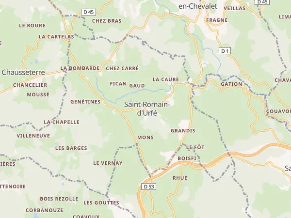 Plan de Saint-Romain-d’Urfé