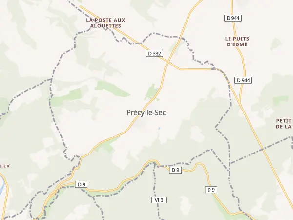 Plan de Précy-le-Sec