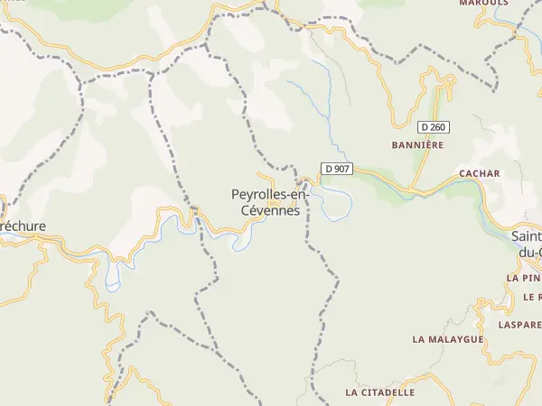 Plan de Peyrolles-en-Cévennes