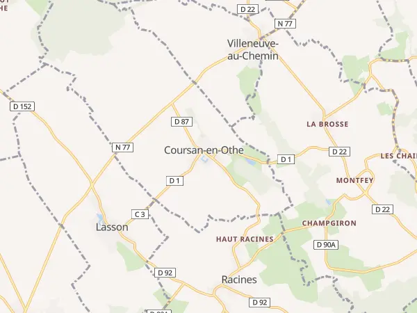 Plan de Coursan-en-Othe