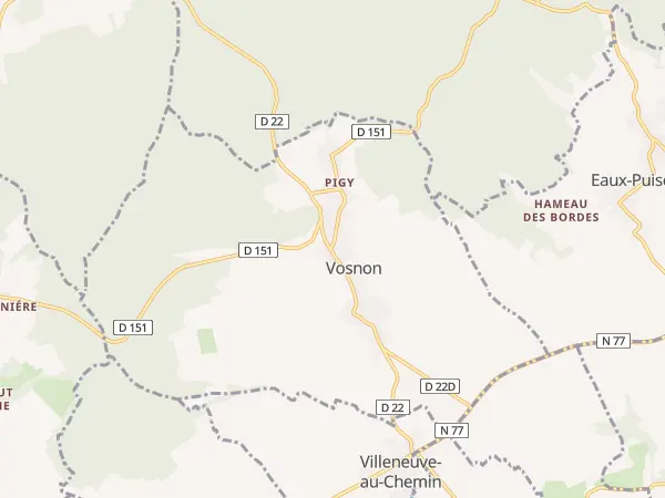 Plan de Vosnon