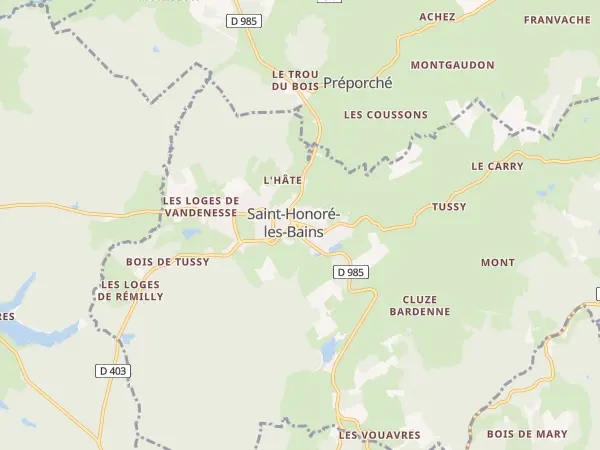 Plan de Saint-Honoré-les-Bains