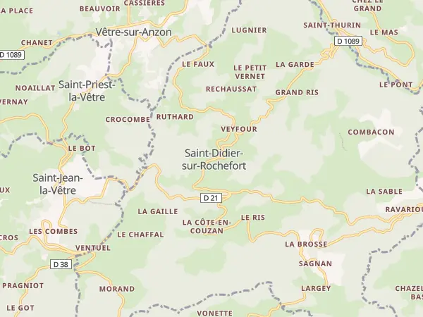 Plan de La Côte-Saint-Didier