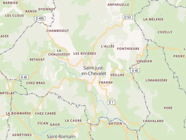 Plan de Saint-Just-en-Chevalet