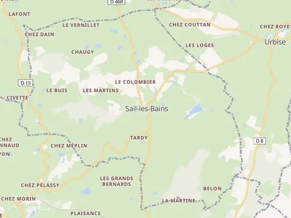 Plan de Sail-les-Bains