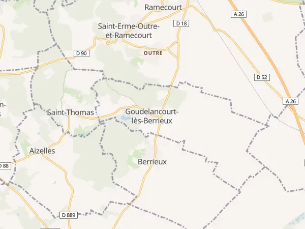 Plan de Goudelancourt-lès-Berrieux