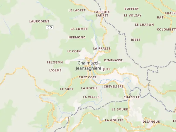 Plan de Chalmazel-Jeansagnière