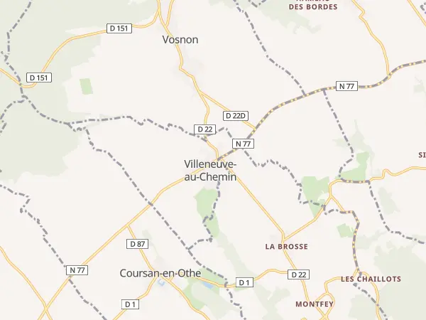 Plan de Villeneuve-au-Chemin