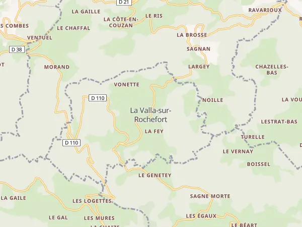 Plan de La Valla-sur-Rochefort