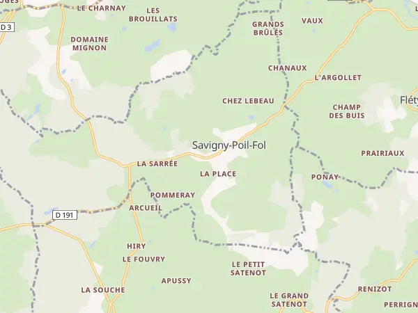 Plan de Savigny-Poil-Fol