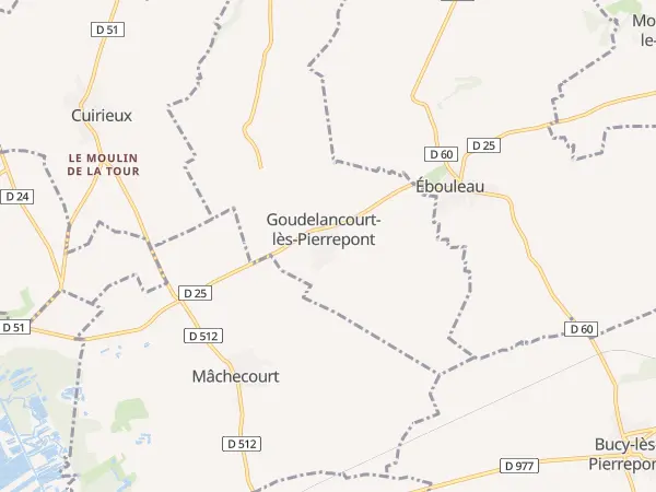 Plan de Goudelancourt-lès-Pierrepont