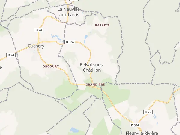 Plan de Belval-sous-Châtillon