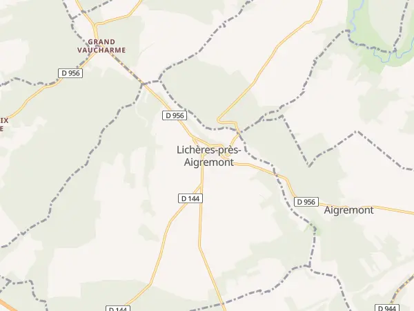 Plan de Lichères-près-Aigremont